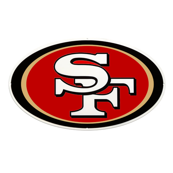 San Francisco 49ers Laser Cut Steel Logo Statement Size-Primary Logo