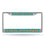 Miami Dolphins License Plate Frame Laser Cut Chrome Green Background