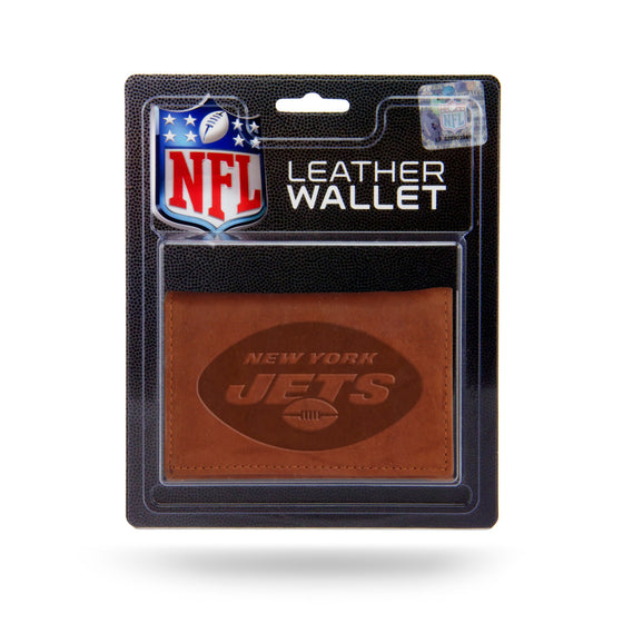 New York Jets Wallet Trifold Leather Embossed Alternate