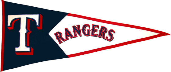 Texas Rangers MLB Pennant Wool