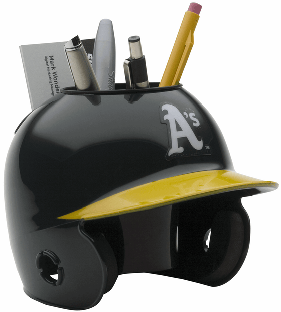 Oakland Athletics Miniature Batters Helmet Desk Caddy