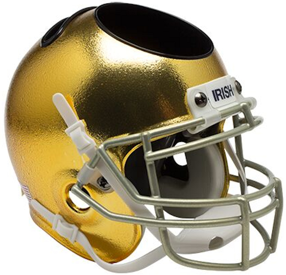 Notre Dame Fighting Irish Miniature Football Helmet Desk Caddy <B>Textured with Metallic Mask</B>