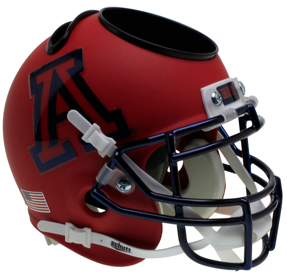 Arizona Wildcats Miniature Football Helmet Desk Caddy <B>Matte Scarlet</B>