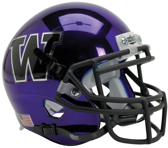 Washington Huskies Miniature Football Helmet Desk Caddy <B>Chrome Purple</B>