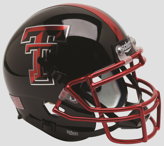 Texas Tech Red Raiders Miniature Football Helmet Desk Caddy <B>Chrome Mask Guns Up</B>