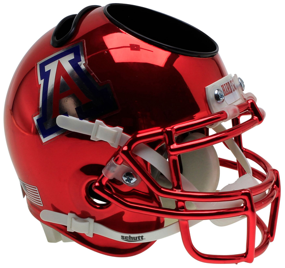 Arizona Wildcats Miniature Football Helmet Desk Caddy <B>Chrome</B>