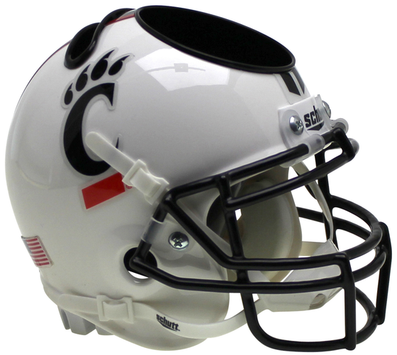 Cincinnati Bearcats Mini Football Helmet Desk Caddy <B>Matte White</B>