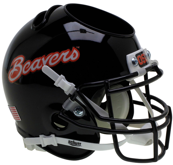 Oregon State Beavers Miniature Football Helmet Desk Caddy <B>Black Beavers</B>