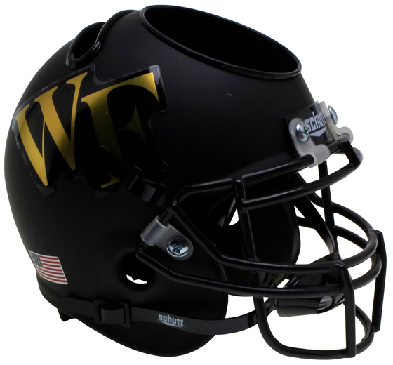 Wake Forest Demon Deacons Miniature Football Helmet Desk Caddy <B>Matte Black</B>