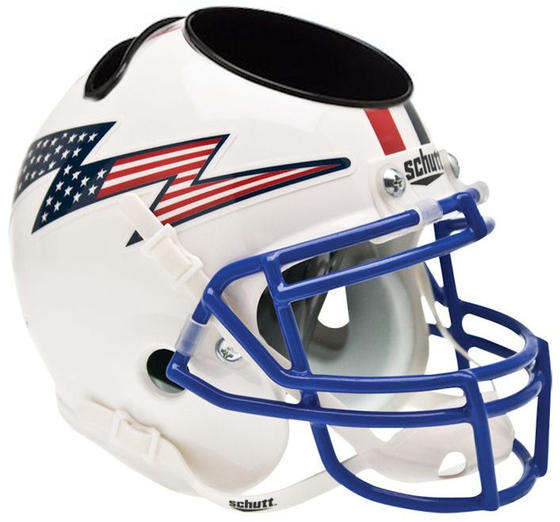 Air Force Falcons Mini Football Helmet Desk Caddy <B>Flag Bolt with Stripe</B>