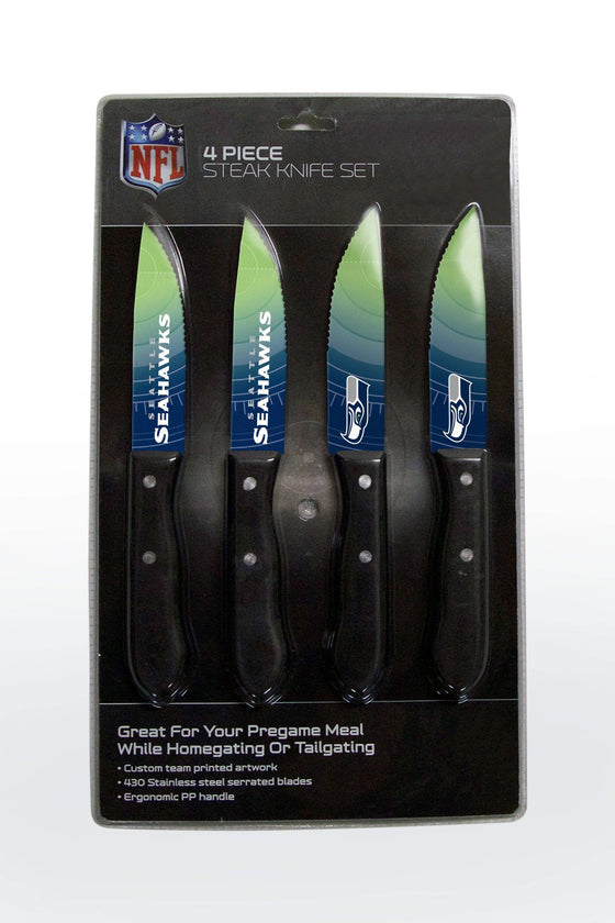 Seattle Seahawks Knife Set - Steak - 4 Pack (CDG) - 757 Sports Collectibles