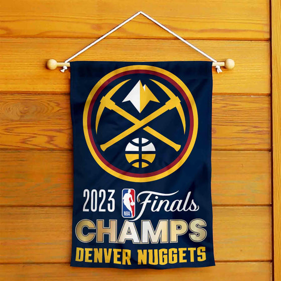 Denver Nuggets 2022 2023 Finals NBA Champions Double Sided Garden Flag Banner - 757 Sports Collectibles