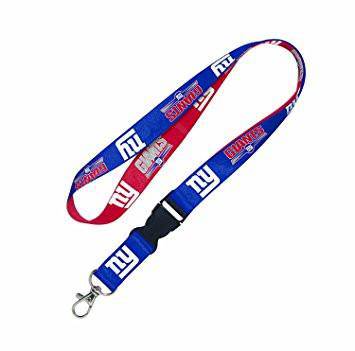 New York Giants Two Tone Breakaway Lanyard 26" Buckle w/ Key Ring - 757 Sports Collectibles