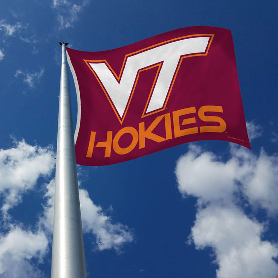 Rico Industries NCAA 3-Foot by 5-Foot Single Sided Banner Flag with Grommets Virginia Tech Hokies Team Color 3' x 5' - 757 Sports Collectibles