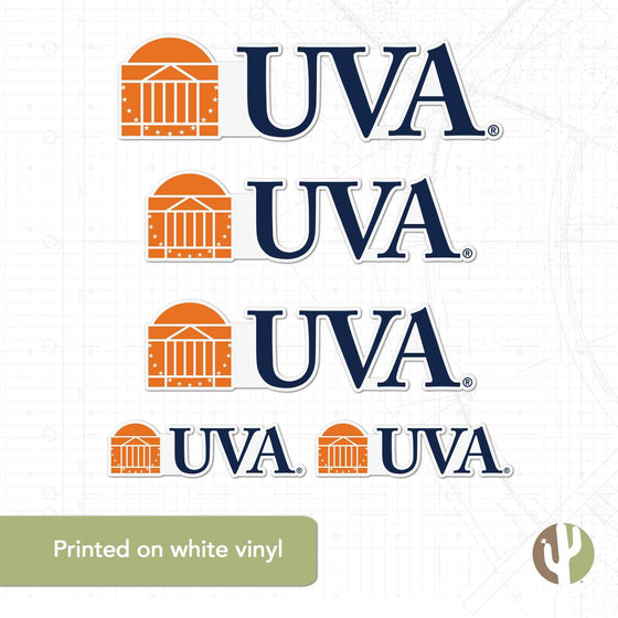 University of Virginia Cavaliers Sticker Cavaliers UVA Wahoos Stickers Vinyl Decals Laptop Water Bottle Car Scrapbook T3 (Type 3-6) - 757 Sports Collectibles