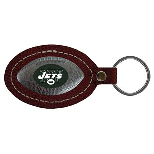 New York Jets Leather Football Key Ring