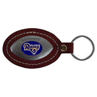 St. Louis Rams Leather Football Key Ring