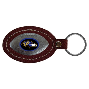 Baltimore Ravens Leather Football Key Ring