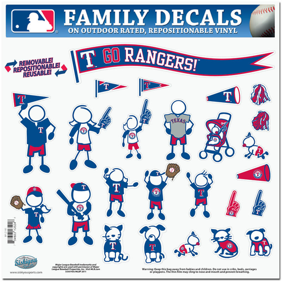 Texas Rangers Window Decals