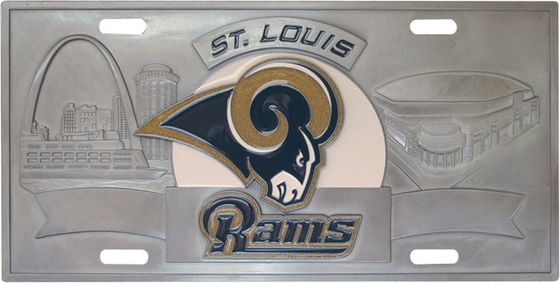 St. Louis Rams License Plate 3D