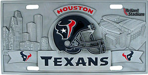 Houston Texans License Plate 3D