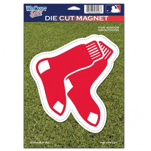 Boston Red Sox Die Cut Logo Magnet 6.25" X 9" (Outdoor Rated)