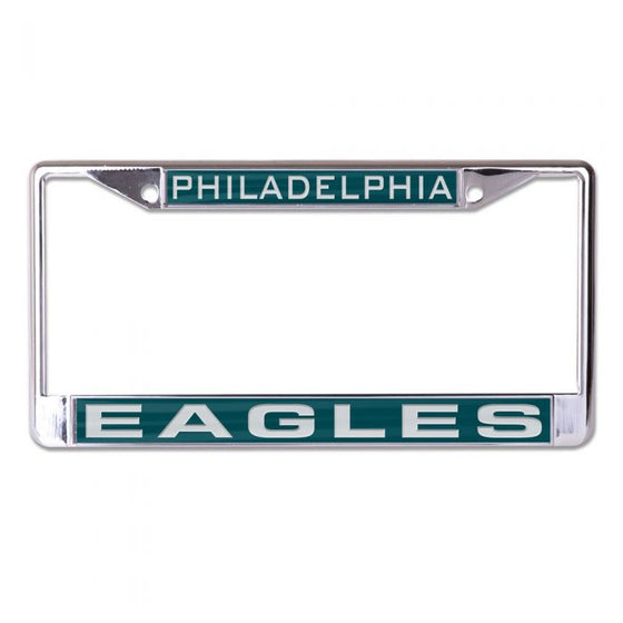 PHILADELPHIA EAGLES LIC PLT FRAME S/L METALLIC