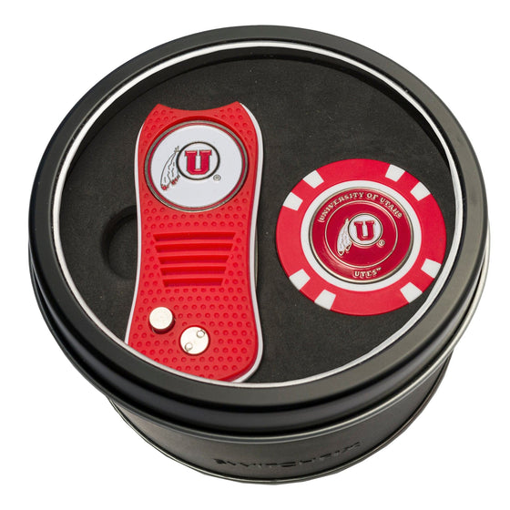 Utah Utes Tin Set - Switchfix, Golf Chip - 757 Sports Collectibles