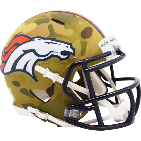 Denver Broncos Helmet Riddell Replica Mini Speed Style Camo Alternate