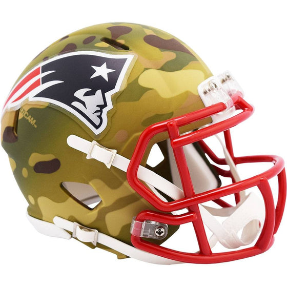 New England Patriots Helmet Riddell Replica Mini Speed Style Camo Alternate