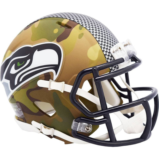 Seattle Seahawks Helmet Riddell Replica Mini Speed Style Camo Alternate