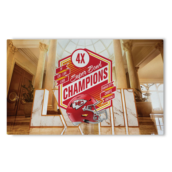 Northwest NFL Kansas City Chiefs Super Bowl LVIII Champions Washable Rug, 36" x 62", Re Take Multi Champs - 757 Sports Collectibles