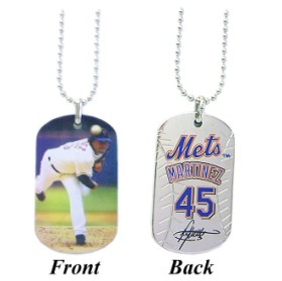 New York Mets Pedro Martinez Sport Dog Tagz Necklace CO - 757 Sports Collectibles