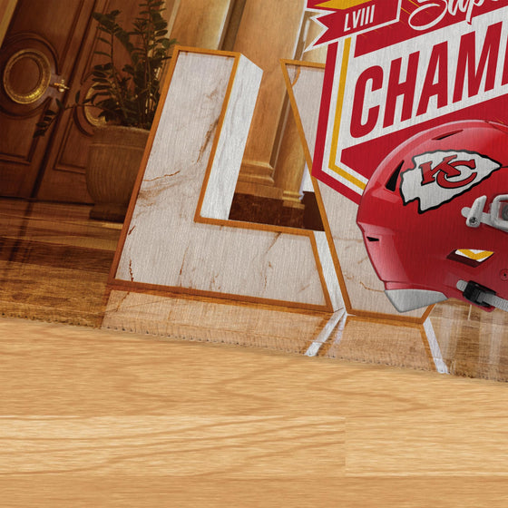 Northwest NFL Kansas City Chiefs Super Bowl LVIII Champions Washable Rug, 36" x 62", Re Take Multi Champs - 757 Sports Collectibles