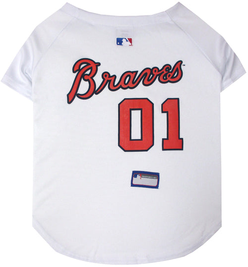 Atlanta Braves Dog Jersey - White Pets First