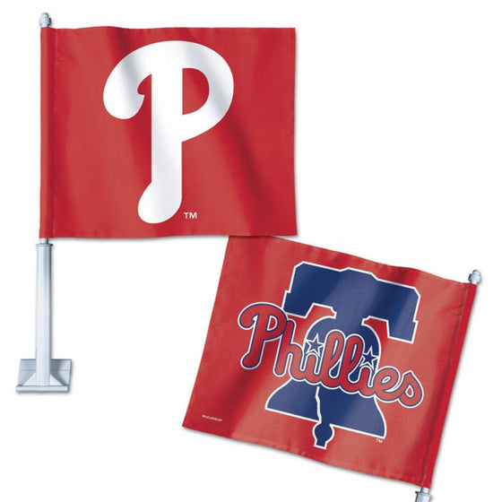 PHILADELPHIA PHILLIES CAR FLAG 11.75" X 14" - 757 Sports Collectibles