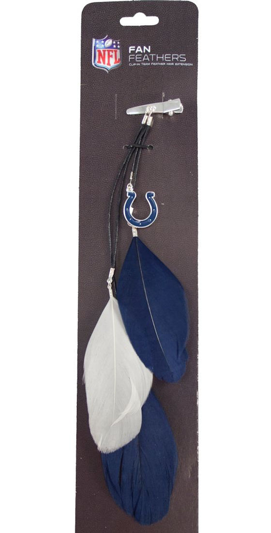 Indianapolis Colts Team Color Feather Hair Clip CO - 757 Sports Collectibles