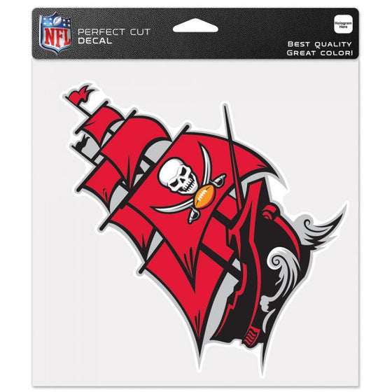 TAMPA BAY BUCCANEERS SECONDARY LOGO SHIP PERFECT CUT COLOR DECAL 8" X 8"