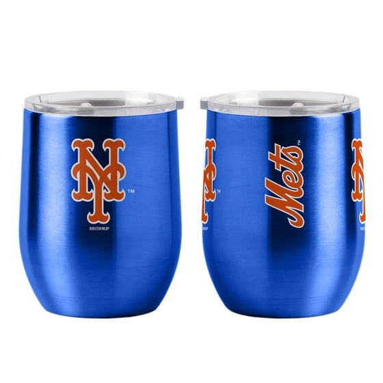 New York Mets Travel Tumbler 16oz Curved Beverage