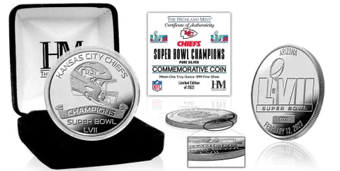 Kansas City Chiefs Super Bowl LVII Champions 1oz .999 Fine Silver Coin