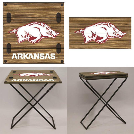 Preorder - Arkansas Razorbacks Folding Armchair Portable Table 20"x20"x24" - 757 Sports Collectibles