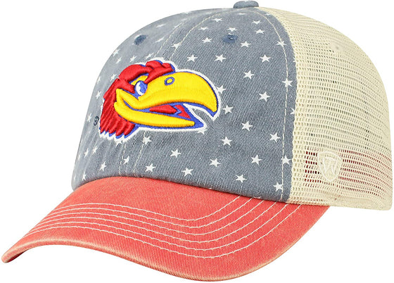 Top of the World Men's Adjustable Freedom Icon Hat (Kansas Jayhawks)