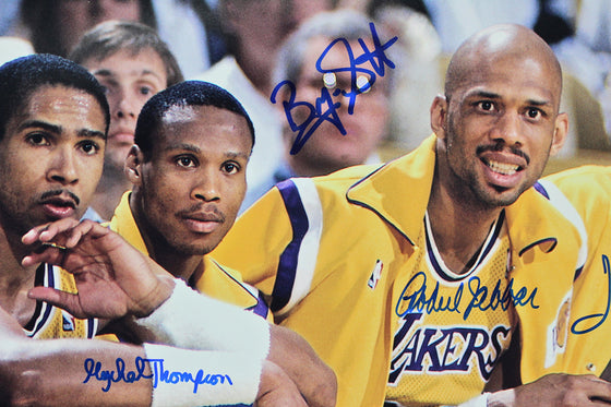 Showtime (5) Johnson, Jabbar, Worthy, Scott & Thompson Signed 16x20 Photo BAS 2 - 757 Sports Collectibles