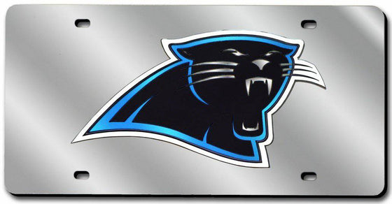 Carolina Panthers Laser Cut Silver License Plate (CDG) - 757 Sports Collectibles
