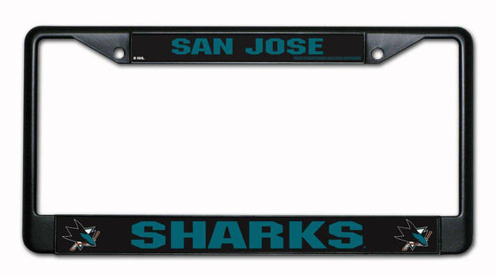 San Jose Sharks Black Chrome License Plate Frame (CDG) - 757 Sports Collectibles