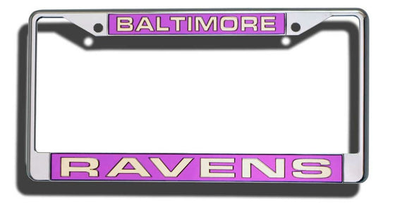 Baltimore Ravens Laser Cut Chrome License Plate Frame (CDG)