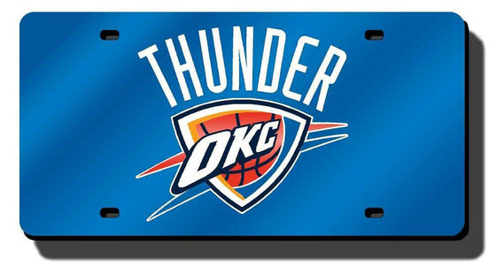 Oklahoma City Thunder Laser Cut Blue License Plate (CDG) - 757 Sports Collectibles