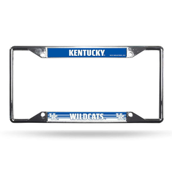 Kentucky Wildcats License Plate Frame Chrome EZ View (CDG) - 757 Sports Collectibles