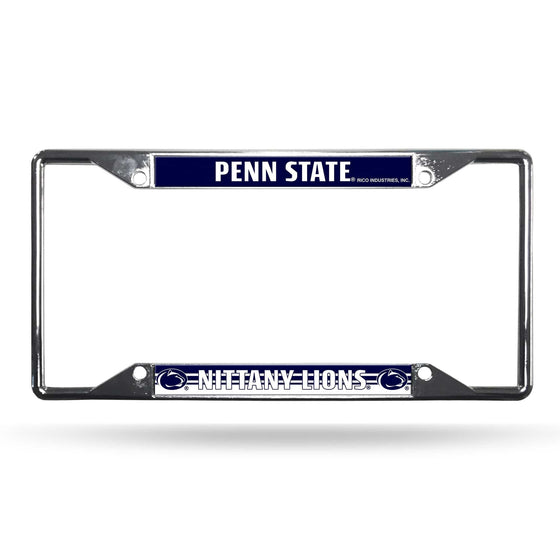 Penn State Nittany Lions License Plate Frame Chrome EZ View (CDG) - 757 Sports Collectibles