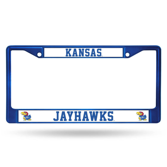 Kansas Jayhawks Metal License Plate Frame - Blue (CDG) - 757 Sports Collectibles